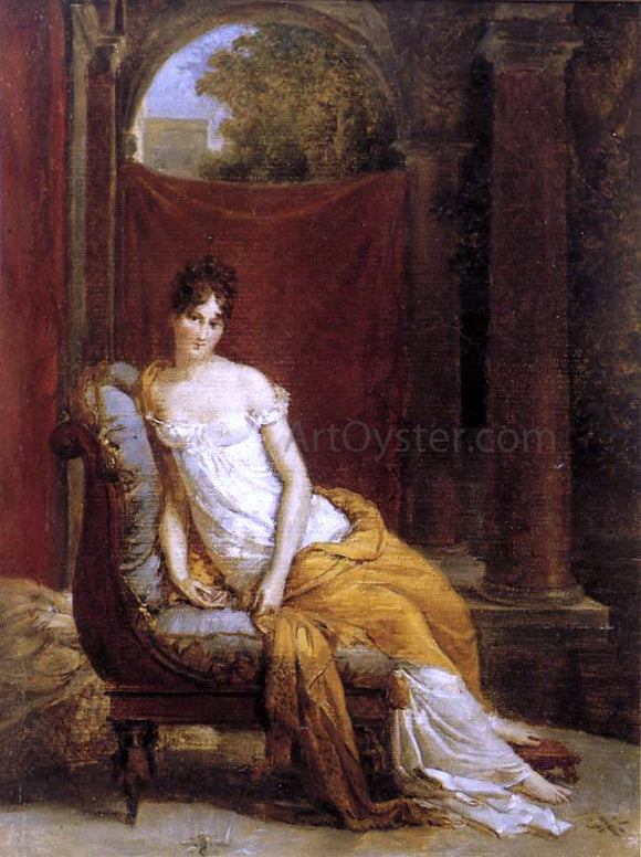  Baron Francois Gerard Madame Recamier - Canvas Art Print