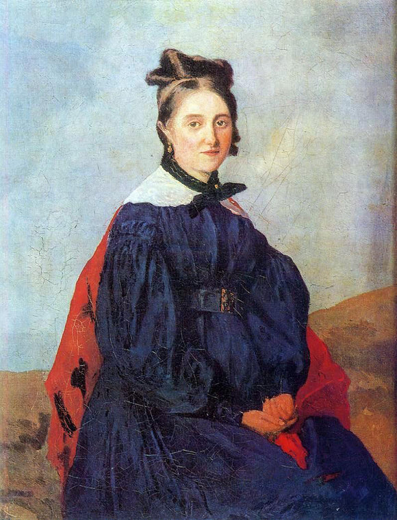  Jean-Baptiste-Camille Corot Mademoiselle Alexina Ledoux - Canvas Art Print