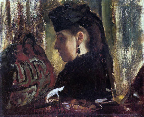  Edgar Degas Mademoiselle Marie Dihau - Canvas Art Print
