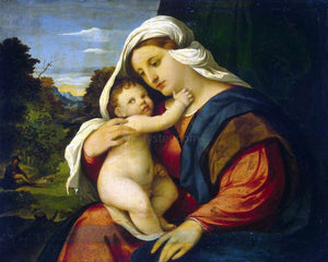 Palma Vecchio Madonna and Child - Canvas Art Print