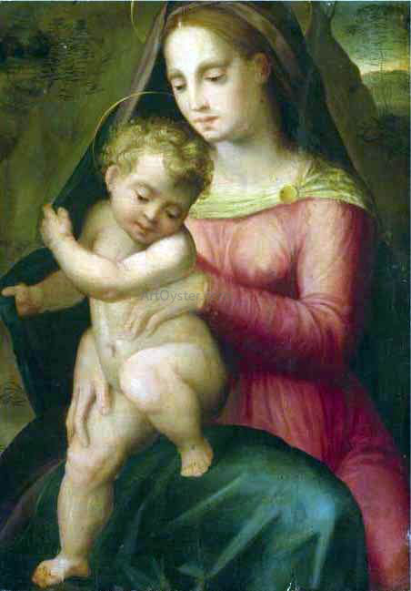  Domenico Puligo Madonna and Child - Canvas Art Print