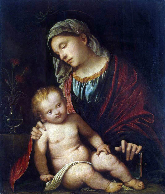  Girolamo Romanino Madonna and Child - Canvas Art Print