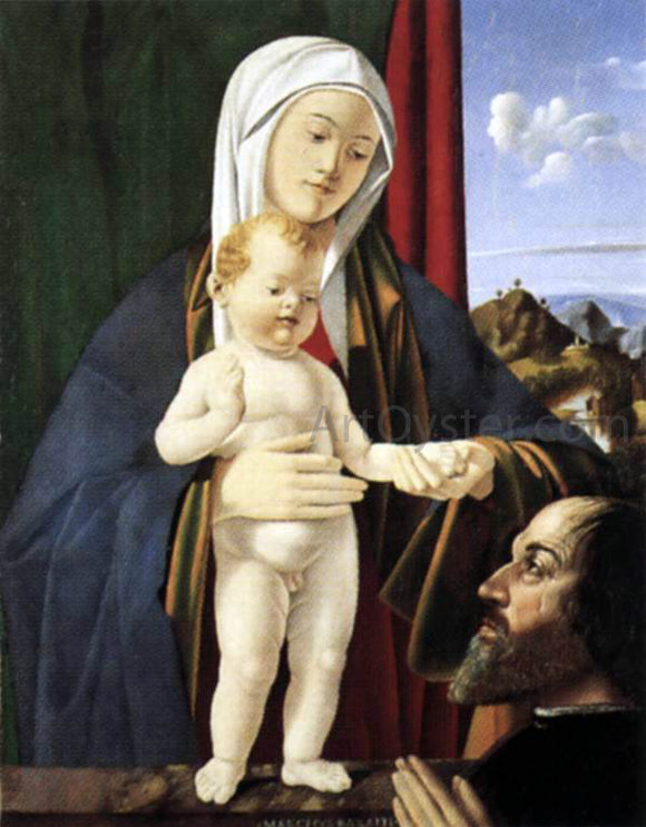  Marco Basaiti Madonna and Child with a Donor - Canvas Art Print