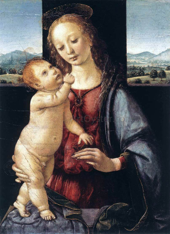  Leonardo Da Vinci Madonna and Child with a Pomegranate - Canvas Art Print