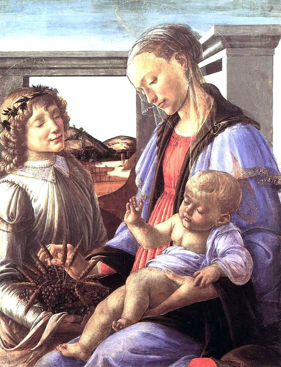  Sandro Botticelli Madonna and Child with an Angel - Canvas Art Print