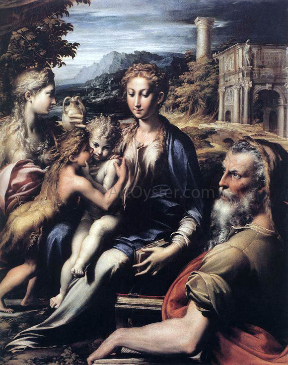  Parmigianino Madonna and Child with Saints - Canvas Art Print