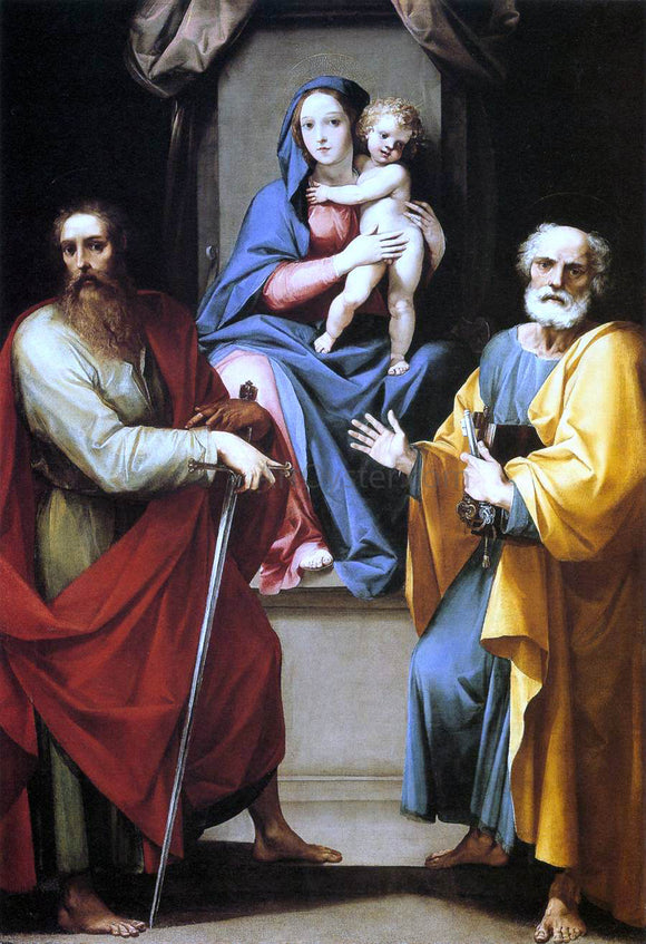  Giuseppe Cesari Madonna and Child with Sts. Peter and Paul - Canvas Art Print