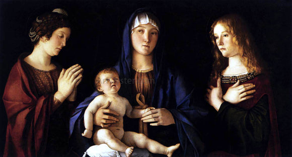  Giovanni Bellini Madonna and Child with Two Saints (Sacra Conversazione) - Canvas Art Print