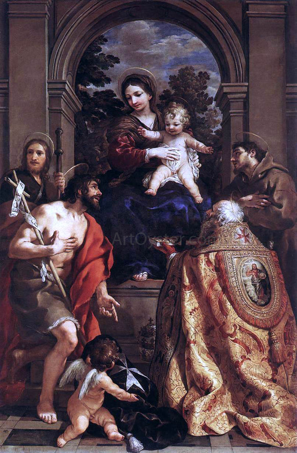  Pietro Da Cortona Madonna and Saints - Canvas Art Print