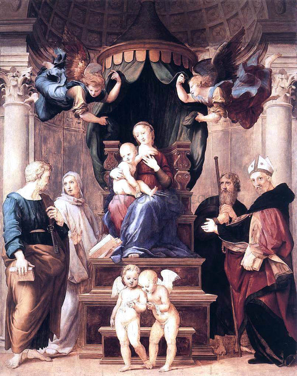  Raphael Madonna del Baldacchino - Canvas Art Print