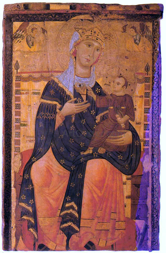  Unknown (4) Masters Madonna Enthroned with the Christ Child - Canvas Art Print
