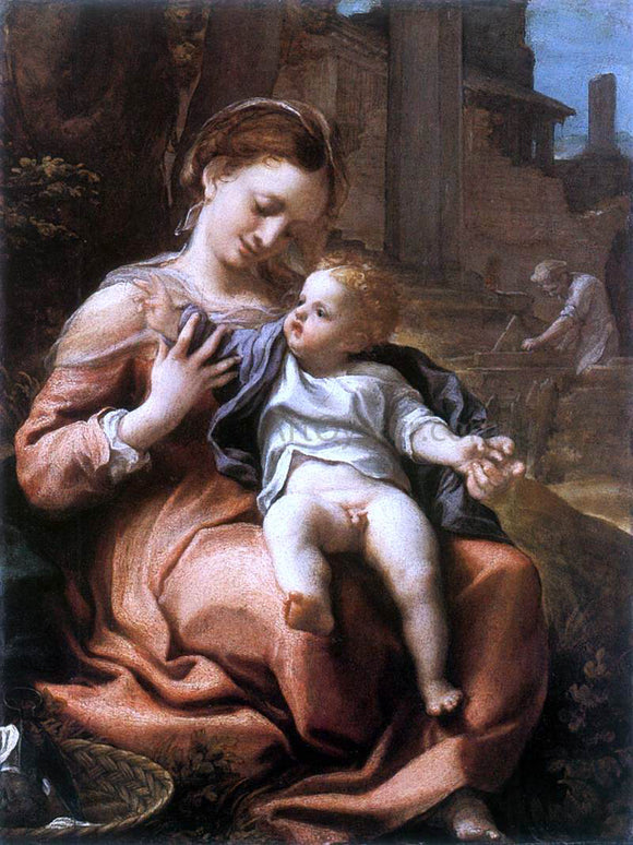  Correggio Madonna of the Basket - Canvas Art Print