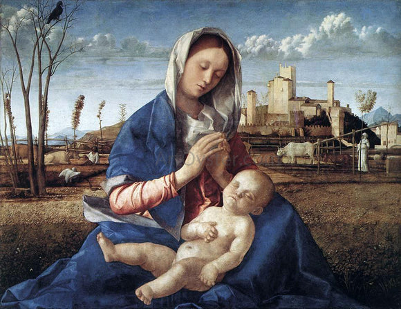  Giovanni Bellini Madonna of the Meadow (Madonna del Prato) - Canvas Art Print