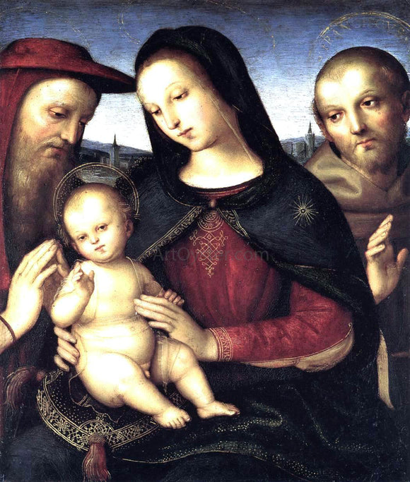  Raphael Madonna with Child and Saints - Canvas Art Print