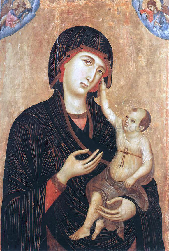  Duccio Di Buoninsegna Madonna with Child and Two Angels (Crevole Madonna) - Canvas Art Print