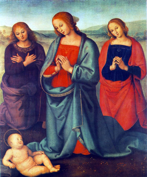  Pietro Perugino Madonna with Saints Adoring the Child - Canvas Art Print