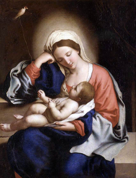  Sassoferrato Madonna with the Christ Child - Canvas Art Print