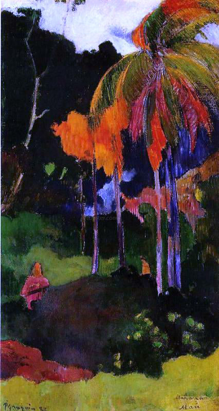  Paul Gauguin Mahana maa, I (also known as The Moment of Truth, I) - Canvas Art Print