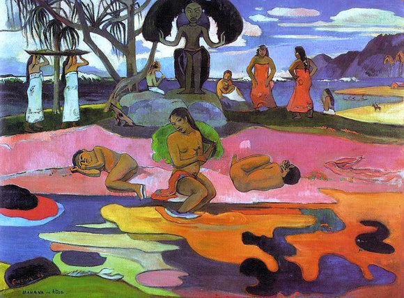  Paul Gauguin Mahana no Atua (also known as Day of the Gods) - Canvas Art Print