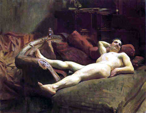  John Singer Sargent Male Model Resting - Canvas Art Print