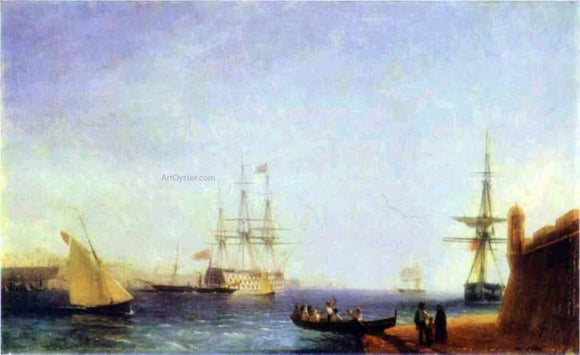  Ivan Constantinovich Aivazovsky Malta, Valetto Harbour - Canvas Art Print