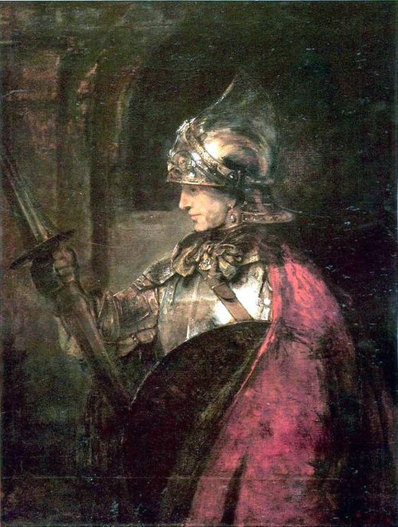  Rembrandt Van Rijn Man in Arms - Canvas Art Print