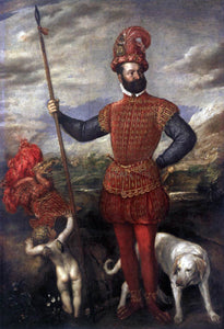 Titian Man in Military Costume - Canvas Art Print