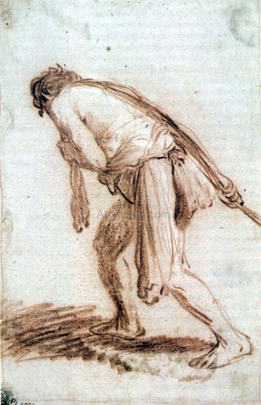  Rembrandt Van Rijn The Man Pulling a Rope - Canvas Art Print