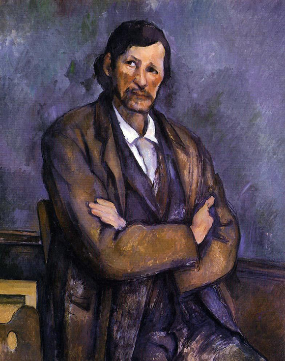  Paul Cezanne Man with Crossed Arms - Canvas Art Print