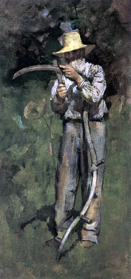  Theodore Robinson Man with Sythe - Canvas Art Print