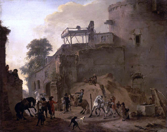  Philips Wouwerman Manege Riding in the Open Air - Canvas Art Print