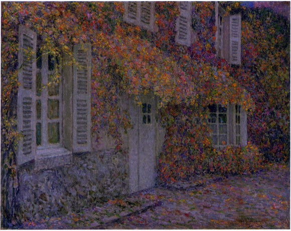  Henri Le Sidaner Mansion in Autumn - Canvas Art Print
