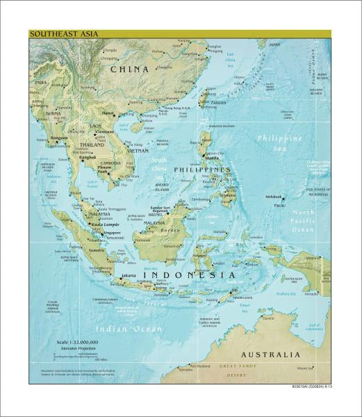 Southeast Asia Map - Physical