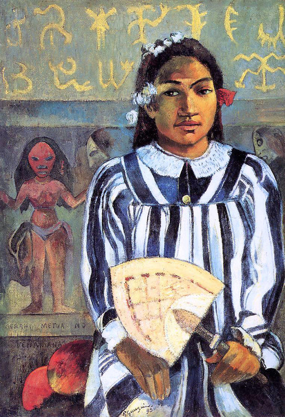  Paul Gauguin Marahi Metua no Tehamana (also known as Tehamana Has Many Ancestors) - Canvas Art Print