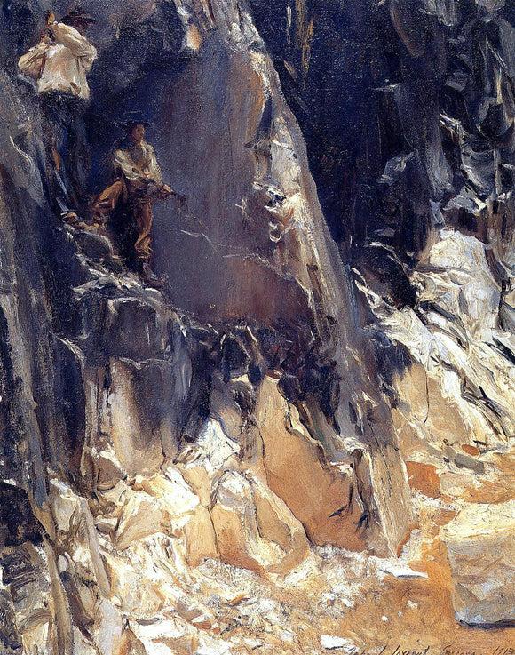  John Singer Sargent Marble Quarries at Carrara - Canvas Art Print