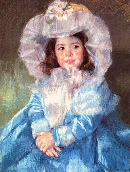  Mary Cassatt Margot in Blue - Canvas Art Print