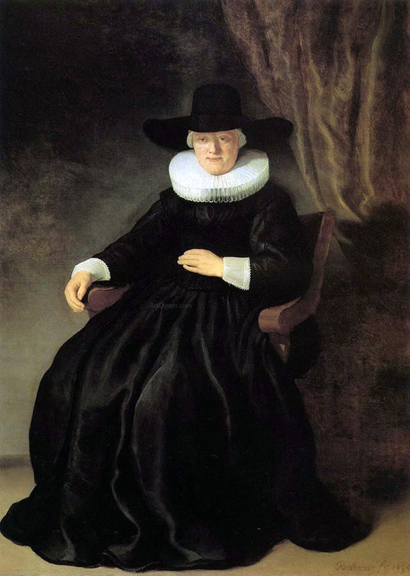  Rembrandt Van Rijn Maria Bockennolle , Wife of Johannes Elison - Canvas Art Print
