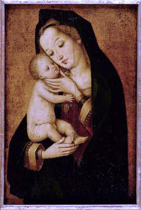  The Elder Hans Holbein Maria, das Kind liebkosend - Canvas Art Print