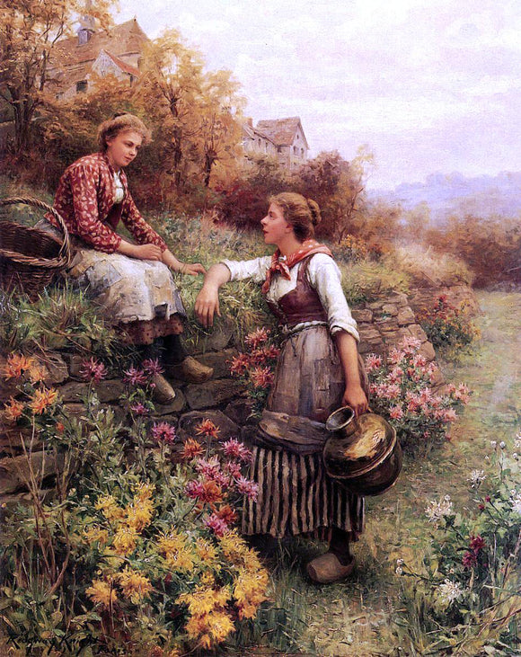  Daniel Ridgway Knight Marie and Diane - Canvas Art Print