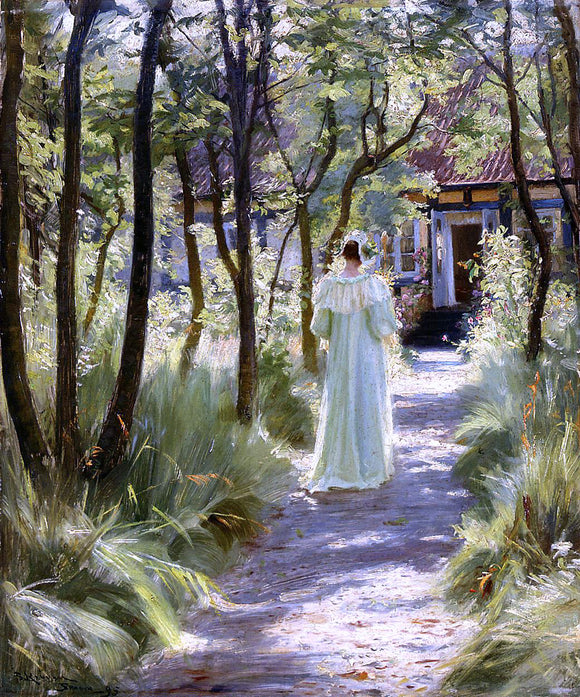  Peder Severin Kroyer Marie in the Garden - Canvas Art Print