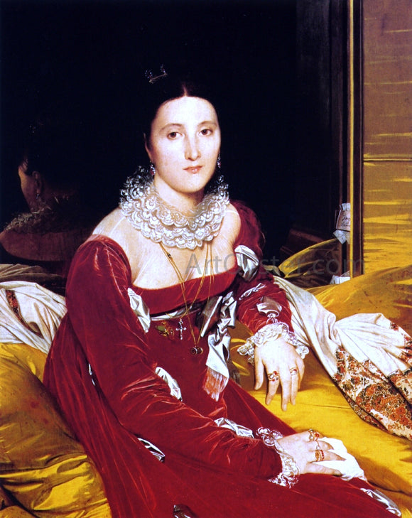  Jean-Auguste-Dominique Ingres Marie Marcoz (Later Vicomtesse de Senonnes) - Canvas Art Print