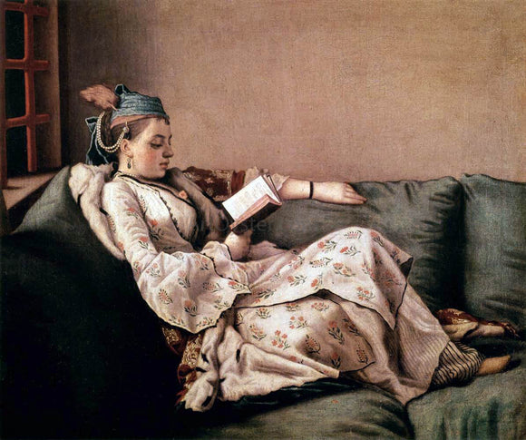 Jean-Etienne Liotard Marie-Adalaide of France Dressed in Turkish Costume - Canvas Art Print