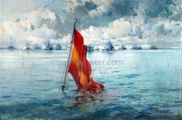  Eliseo Meifren I Roig Marina con Bandera - Canvas Art Print