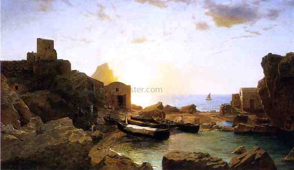  William Stanley Haseltine Marina Piccola, Capri - Canvas Art Print