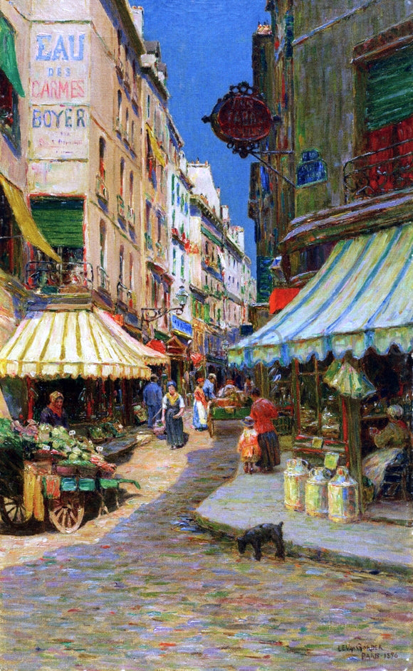  Luther Emerson Van Gorder Market Day, Paris - Canvas Art Print