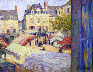  Henri Lebasque Market Place - Canvas Art Print