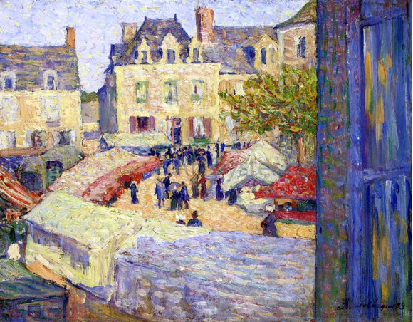 Henri Lebasque Market Place - Canvas Art Print