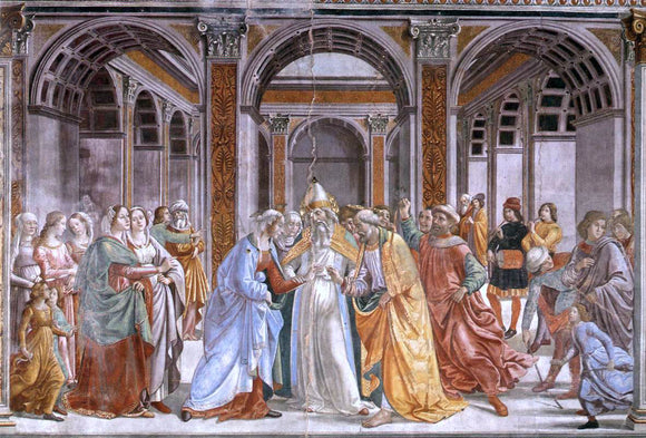  Domenico Ghirlandaio Marriage of Mary - Canvas Art Print