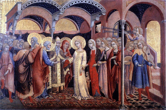  Sano Di Pietro Marriage of the Virgin - Canvas Art Print