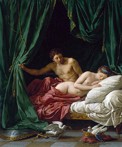  Louis-Jean-Francois Lagrenee Mars and Venus - Canvas Art Print